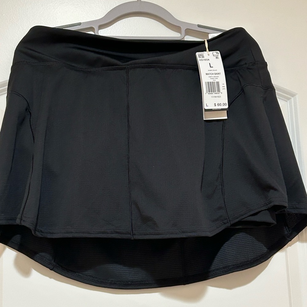 NWT Adidas HEAT.RDY Black Tennis Athletic Skirt with shorts.Slim fit. Sz L